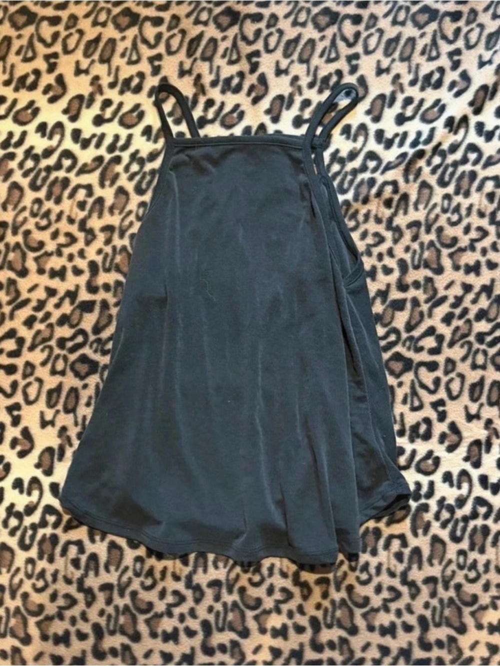 Lulu's Black Strappy A-Line Mini Dress